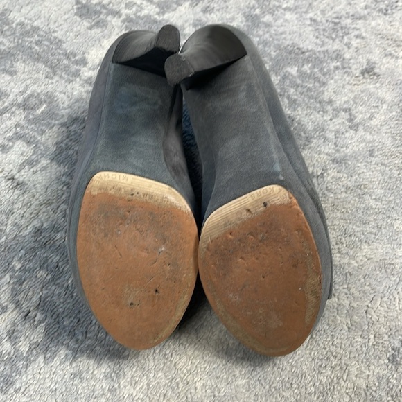 MICHAEL Michael Kors Devenport Suede Leather Cutout Heels Booties Gray Sz 7 - Picture 6 of 14